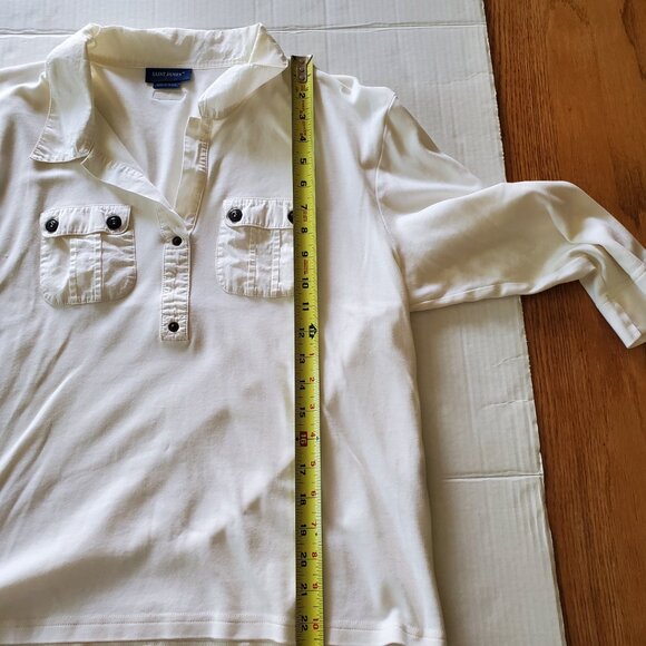 Saint James Made In France Ivory Blouse with Pockets - Picture 12 of 15